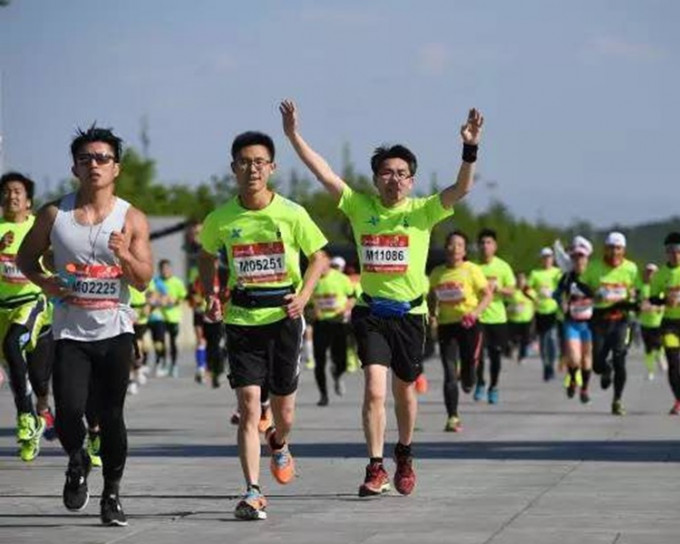 北京馬拉松比賽首用人臉識別系統。網上圖片