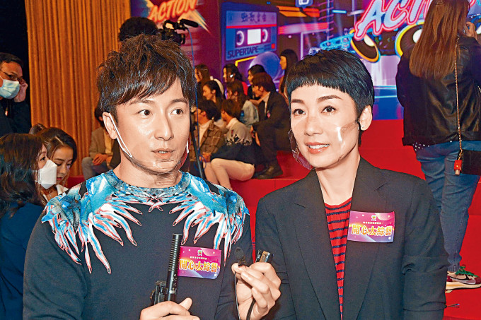 方力申與江美儀有份主持《開心大綜藝》。