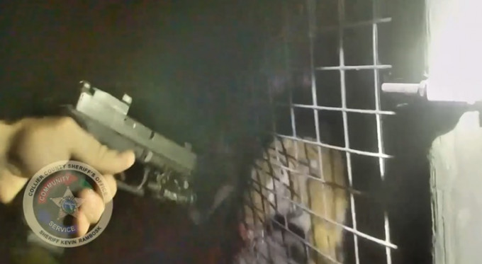 佛羅里達州警員為救擅闖禁區的清潔工，開槍射殺瀕危的馬來亞虎。網上圖片