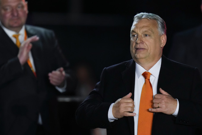 匈牙利總理歐爾班得票率逾53%再度連任。AP圖片