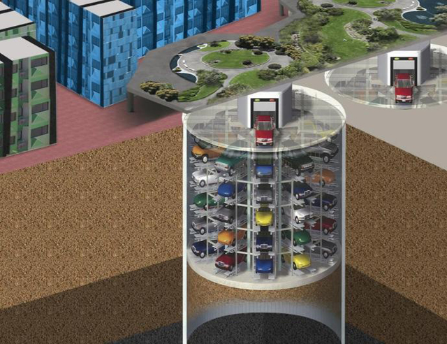 智能地下停車場模擬圖。區議會文件圖