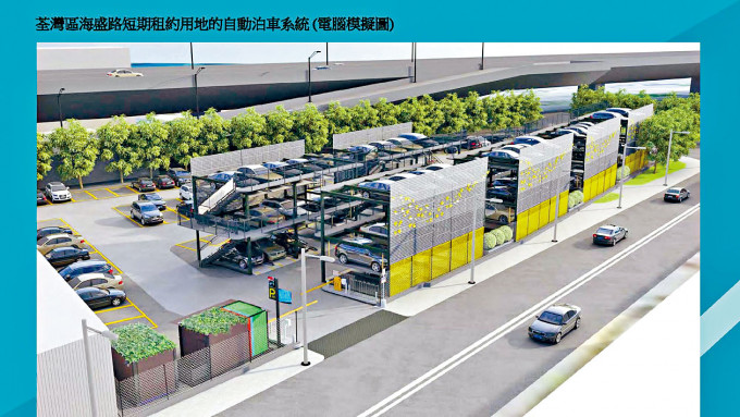 位于荃湾海盛路的智能停车场，预计下季启用。