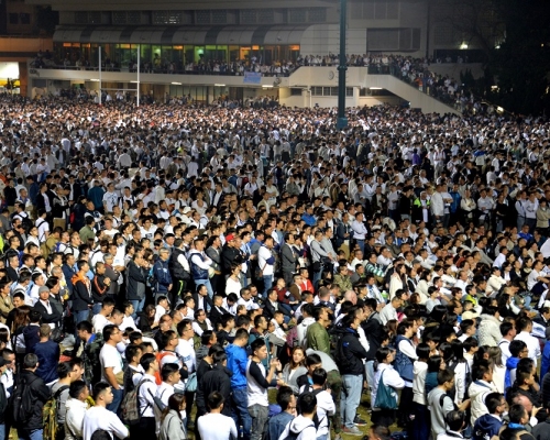 超过500人参加2月22日在太子警察游乐会举行的集会。