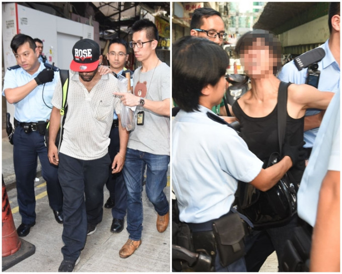 警方當場拘捕該名非華裔男子及一名本地女子。