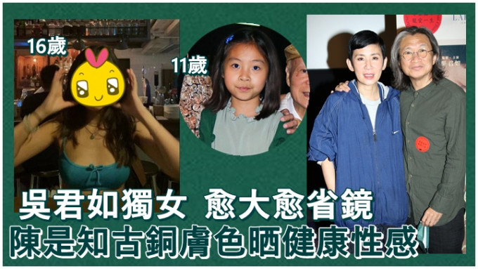 吳君如和陳可辛的16歲女兒是知，愈大愈省鏡。
