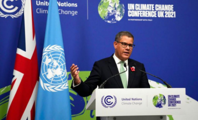 在格拉斯哥举行的第26届联合国气候变化大会。