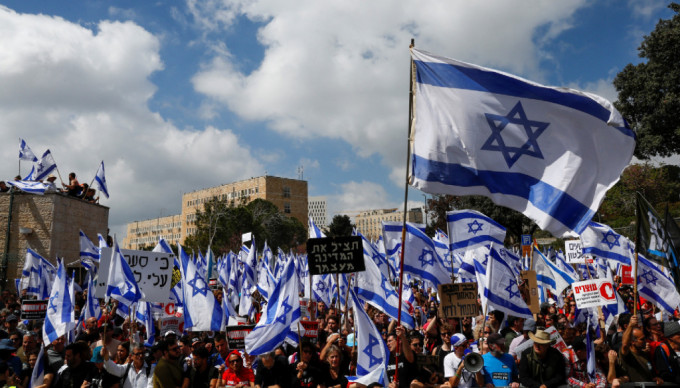 以色列大罷工令全國陷癱瘓。(路透社)