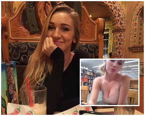 外國著名AV女優森德蘭(Kendra Sunderland)應約食飯。網上圖片