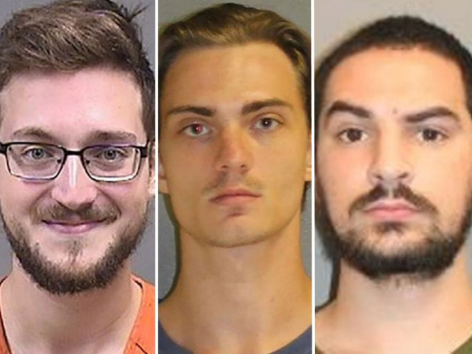 美國警方分別在3個不同的州份拘捕3名男子。　網圖