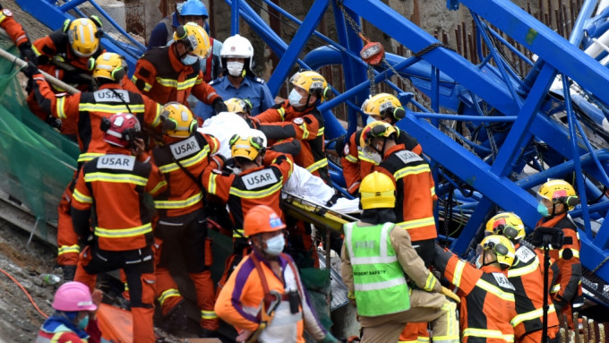 安達臣道建築地盤塌天秤事故，導致3名員工不治及6名員工受傷。資料圖片