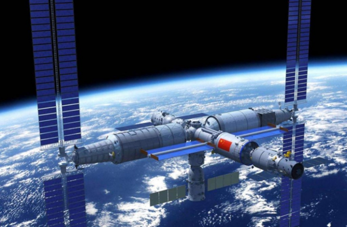 圖為中國太空站。