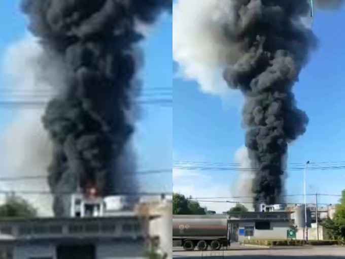 湖北仙桃市化工廠鍋爐發生爆炸。 網圖