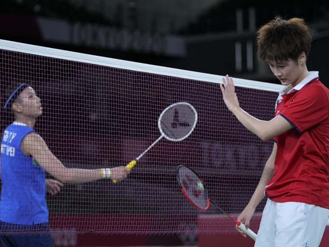 羽毛球女單國家隊選手陳雨菲，與中華台北戴資穎決一高下。新華社相片