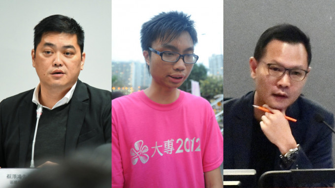 由左至右：蔡澤鴻、黎敬輝及郭榮鏗。 資料圖片