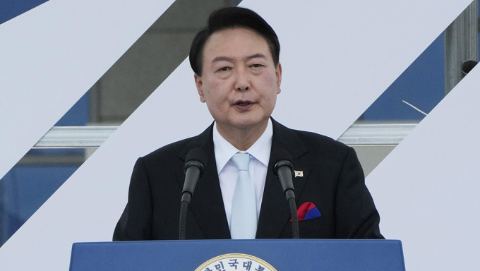 南韩总统尹锡悦出席光复77周年纪念仪式并发表讲话。AP