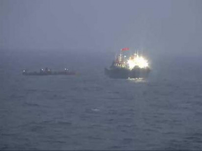 报导指中韩渔船在济州海域相撞。（网图）