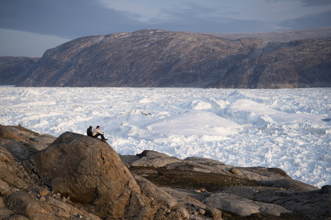 黑爾海姆冰川（Helheim Glacier）。AP圖片