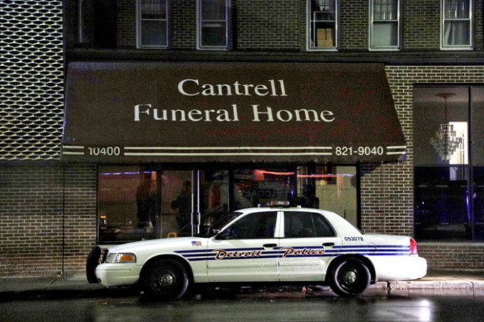 美国密歇根州底特律的康特瑞尔殡仪馆。AP