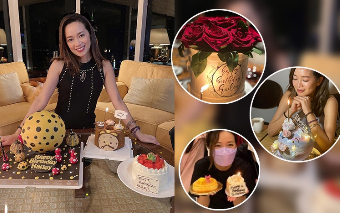 陈俞希刚度过33岁生日，亲友共送了7个生日蛋糕为她庆祝，相当幸福。