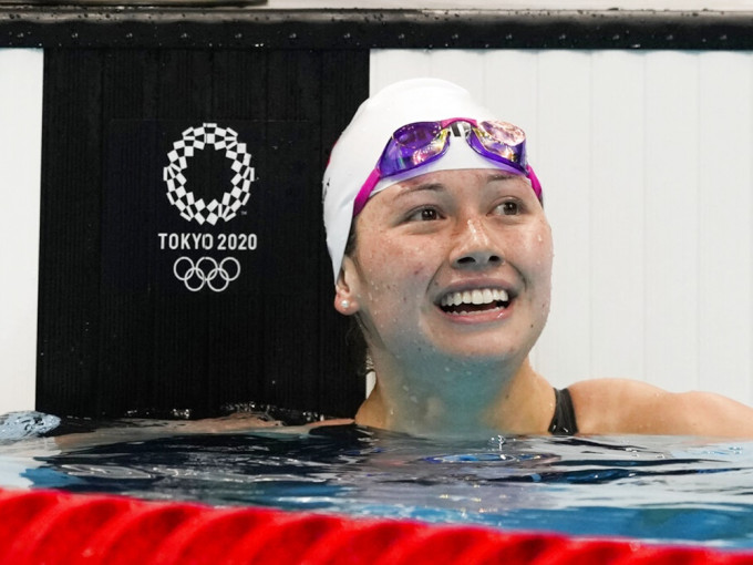 何詩蓓破亞洲紀錄殺入100米自由泳決賽。AP