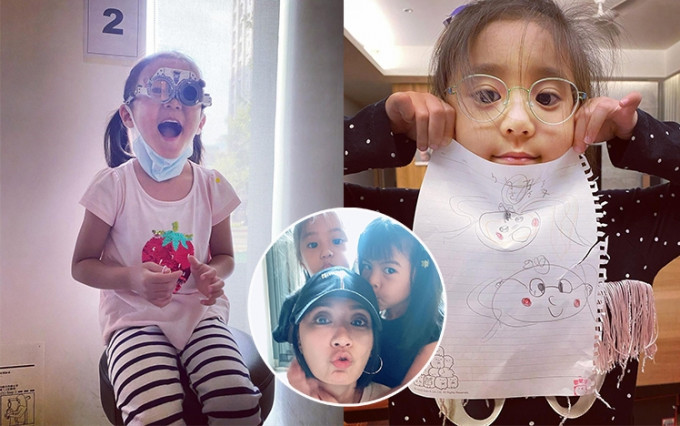 贾静雯今日透露5岁大的囡囡咘咘半年前被验出有先天性弱视，她自责没有及早发现问题，感到难过。