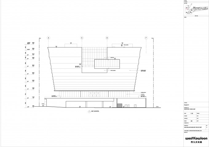 設計圖顯示建築物外形呈梯型，上闊下窄，建築物外貌似「鼎」狀。傳真社圖片
