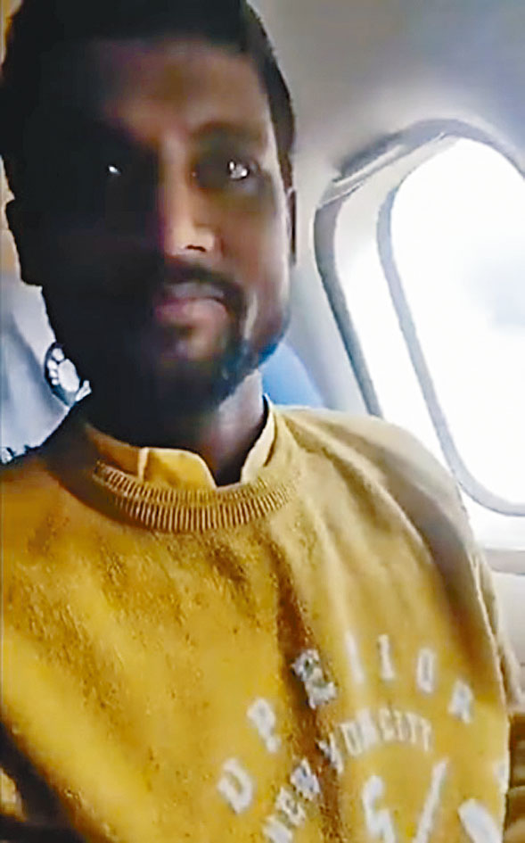 二十九歲乘客賈沃斯的直播影片，拍到墜機前機上情況。