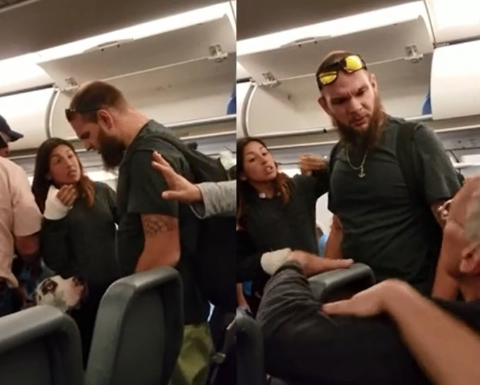 一对听障夫妇日前带同服务犬上机时，遭一名男乘客嫌服务犬阻路占地，因而触发争执。