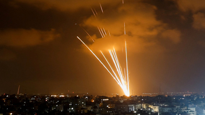以軍向巴勒斯坦加沙地帶發動空襲。REUTERS