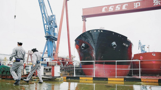 2021年中國船企訂單量反超南韓 。