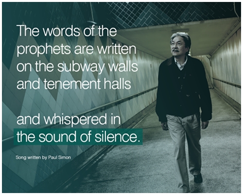 曾俊华分享一首「应节」歌曲——《Sound of silence》。