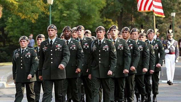 美军绿扁帽特种作战部队。