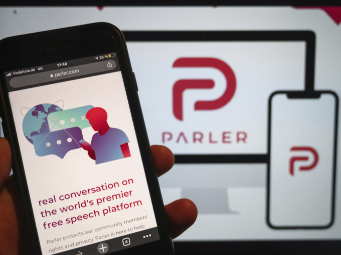 Parler现已重新上线，有关新平台采用了独立而且可持续的技术。AP图片