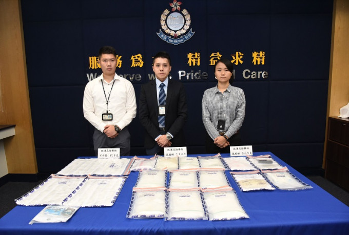 警方在元朗展开扫毒行动，检获市值367万元毒品，并拘捕3名中国籍男子涉嫌贩毒。