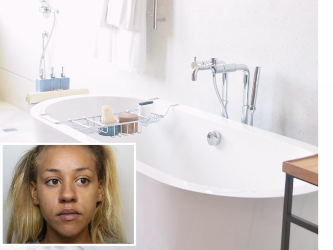 27岁的Simone Perry为刚满4个月的儿子洗澡时，独留儿子在浴室，自己却离开讲电话长达17分钟，最后儿子溺水身亡。网图