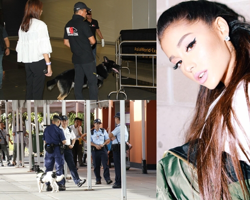 Ariana今晚在亞博館開騷，會場保安嚴密。