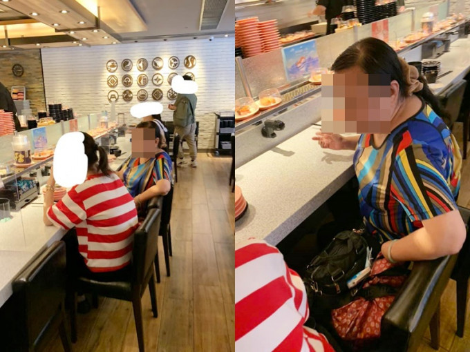 中年妇将食过寿司放回回转带。Yi Shuk Ng图片