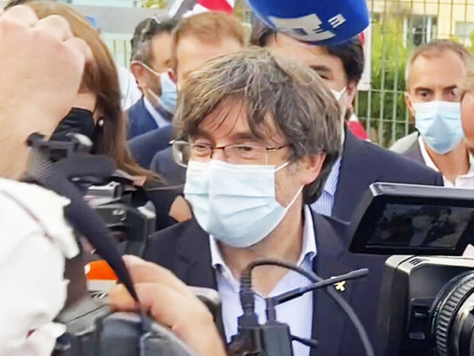 加泰羅尼亞自治政府前主席普伊格德蒙特獲釋。AP圖片