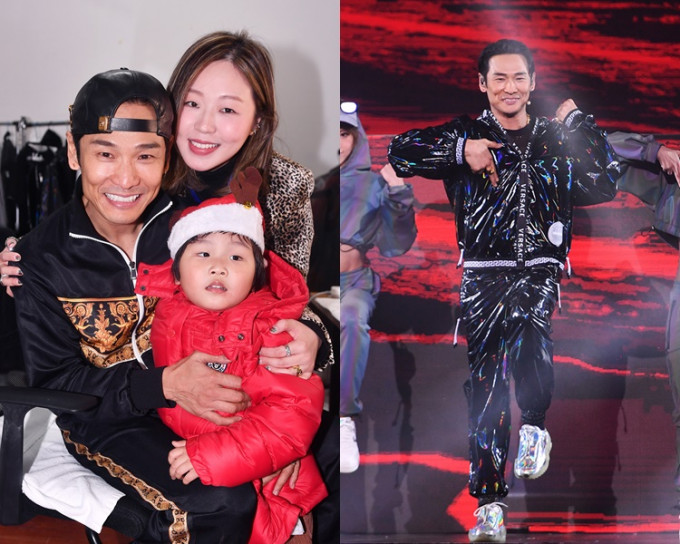 杜德偉（左）首次在北京開巡唱，獲太太李曉冰和兒子AJ撐場。