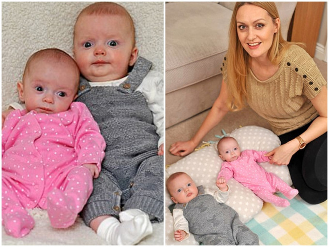 英國一名39歲母懷孕3周竟「二次懷孕」，肚內變懷龍鳳胎。網圖