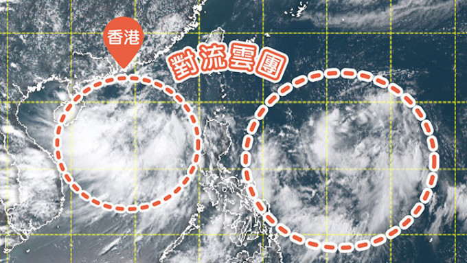 南海北部的广阔低压槽未来一两日会为广东沿岸带来骤雨及雷暴。