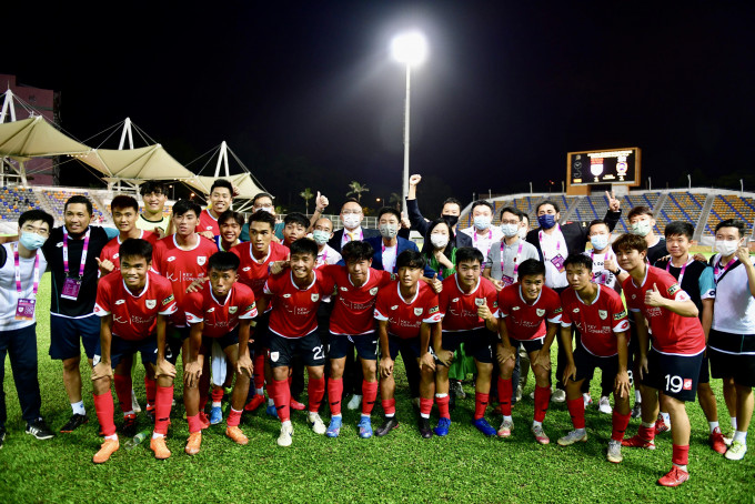 香港U23出戰菁英盃首戰，獲足總高層到場支持。梁柏琛攝