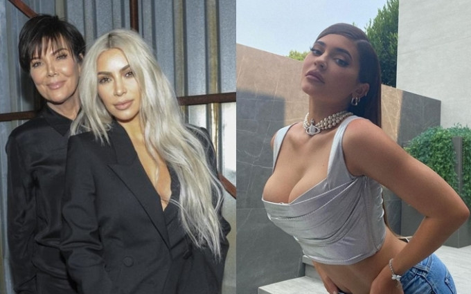 Kylie（右图）及Kim Kardashian、Kris Jenner三母女齐齐打入百大。