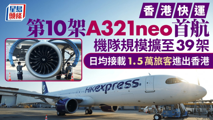 HKexpress香港快运︱第10架A321neo本月9日首航 机队规模扩至39架