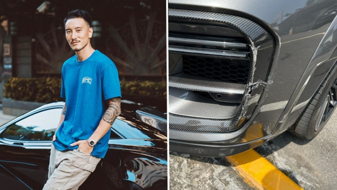 王阳明近200万名车被撞烂，涉事司机不顾而去嬲到爆粗。