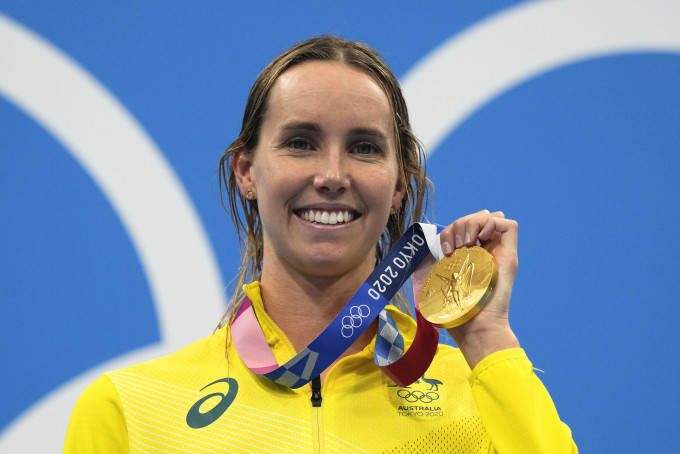 麦姬朗今日多添两金，取四金三铜成奥运游泳史上单届最多奖牌女将。AP