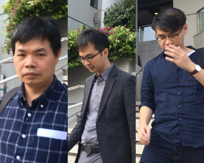 左：首被告罗东来、第二被告陈嘉浩、第三被告潘煜珩。资料图片