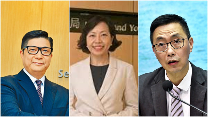 鄧炳強、麥美娟及楊潤雄，是本屆政府3名無樓局長。