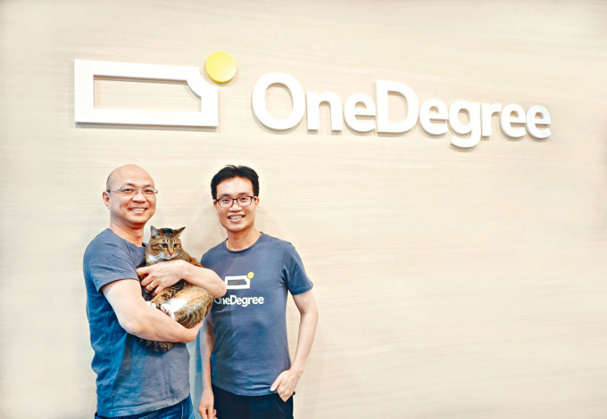 OneDegree共同创办人郭彦麟(右)。