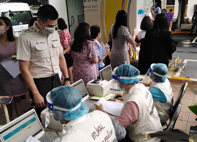 泰国百日本地零确诊断缆。 AP
